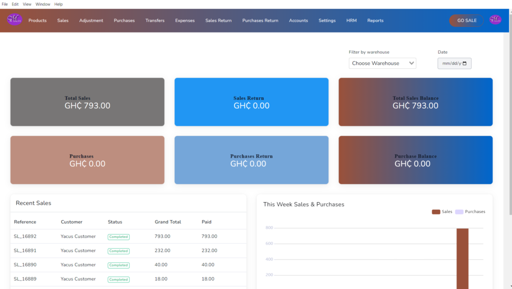 Msales Software Sales Interface